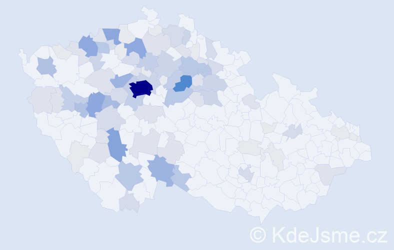 Příjmení: 'Kára', počet výskytů 335 v celé ČR