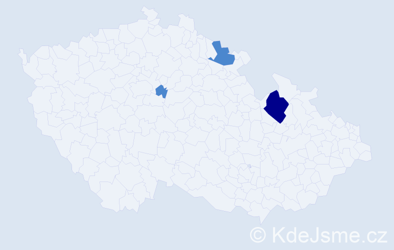 Příjmení: 'Szmitka', počet výskytů 5 v celé ČR