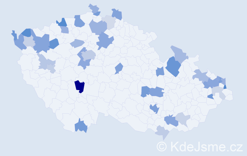Příjmení: 'Vuová', počet výskytů 92 v celé ČR