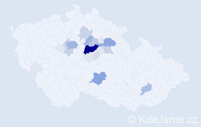 Příjmení: 'Podnecká', počet výskytů 90 v celé ČR