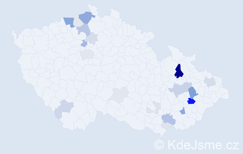 Příjmení: 'Gerhardová', počet výskytů 64 v celé ČR