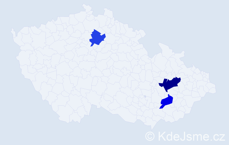 Příjmení: 'Pisetta', počet výskytů 4 v celé ČR