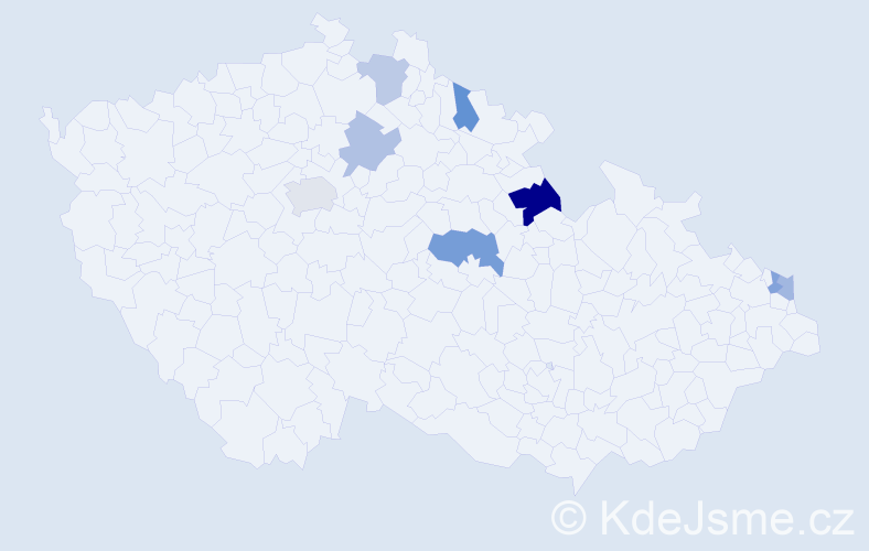 Příjmení: 'Wysocki', počet výskytů 12 v celé ČR