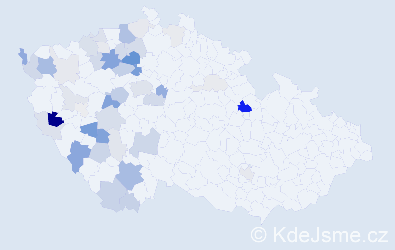 Příjmení: 'Brožovská', počet výskytů 126 v celé ČR