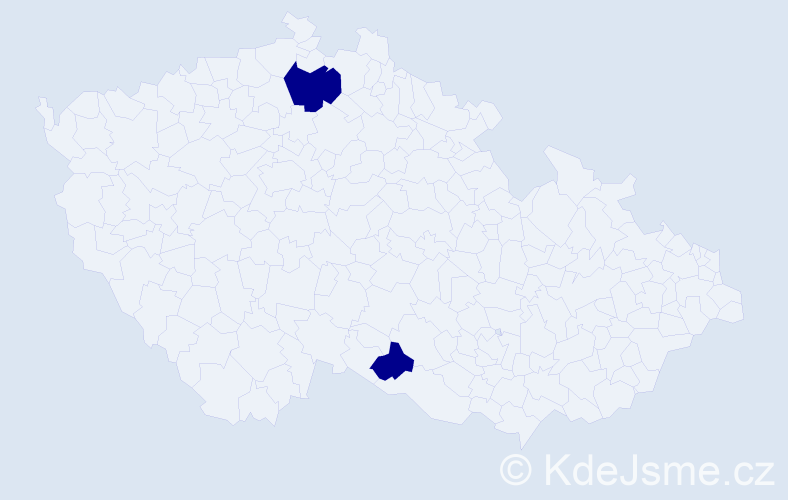 Příjmení: 'Koceva', počet výskytů 2 v celé ČR