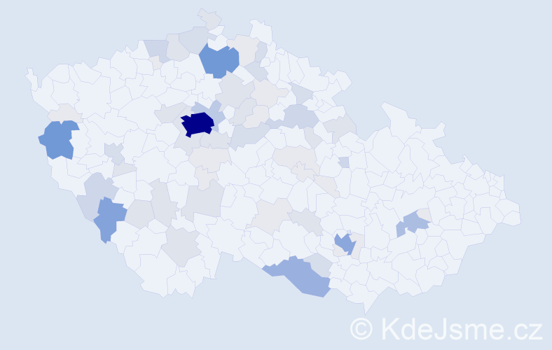 Příjmení: 'Ruda', počet výskytů 225 v celé ČR