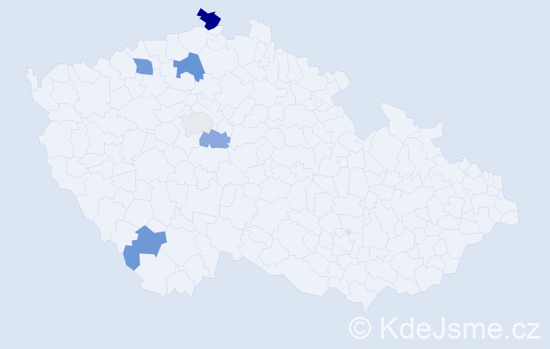 Příjmení: 'Baňacký', počet výskytů 10 v celé ČR