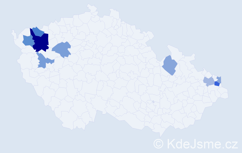 Příjmení: 'Galiszová', počet výskytů 17 v celé ČR