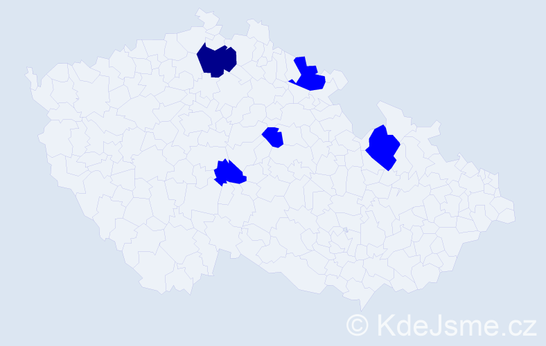 Příjmení: 'Mesiarkin', počet výskytů 6 v celé ČR