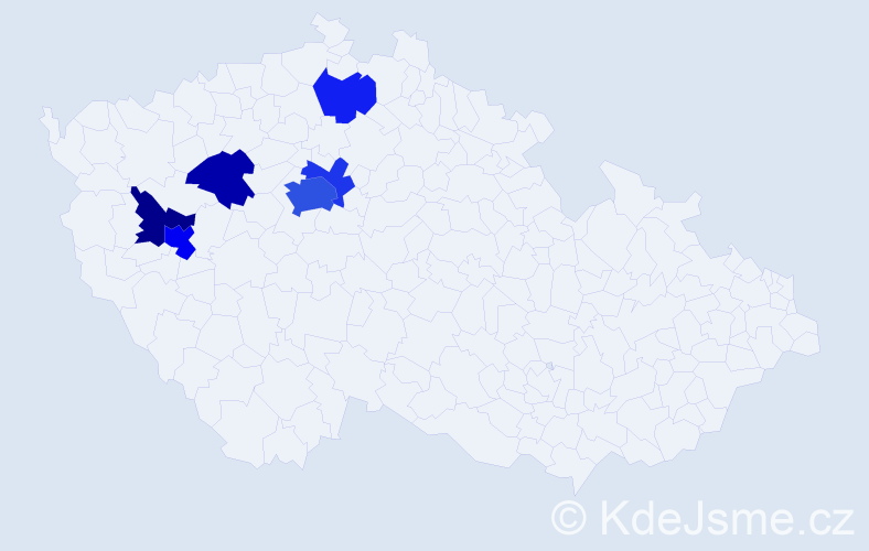 Příjmení: 'Štambach', počet výskytů 14 v celé ČR
