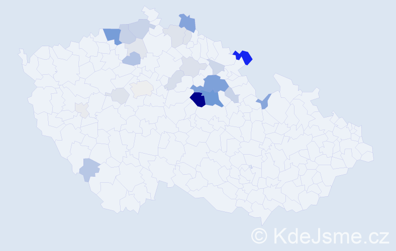 Příjmení: 'Panchartková', počet výskytů 88 v celé ČR
