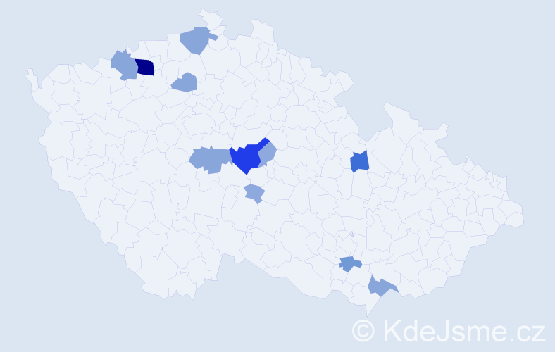Příjmení: 'Rebhán', počet výskytů 35 v celé ČR