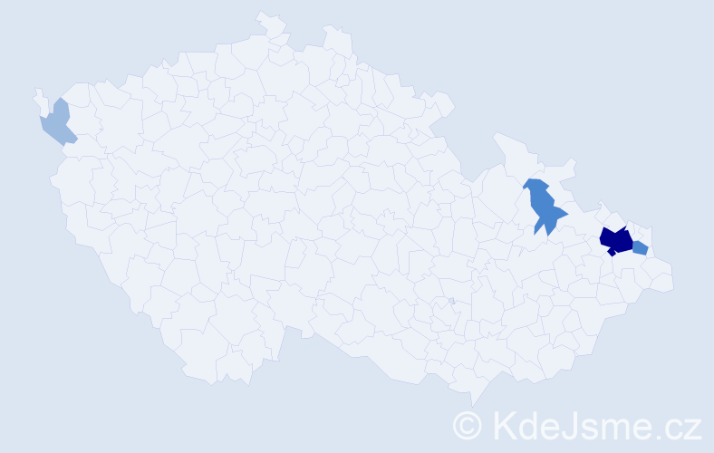 Příjmení: 'Pajkoš', počet výskytů 9 v celé ČR