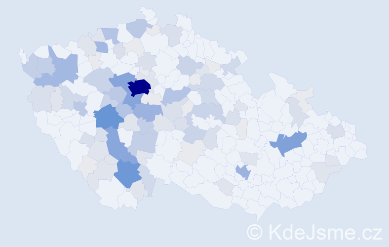Příjmení: 'Slepička', počet výskytů 434 v celé ČR