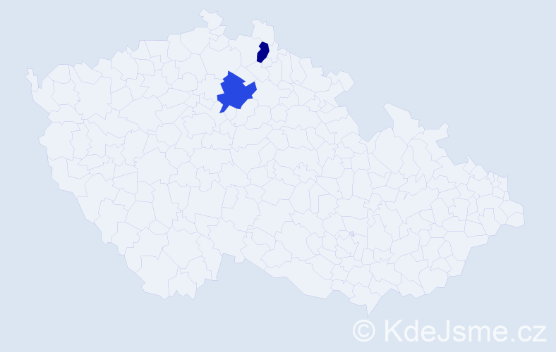 Příjmení: 'Kovalevský', počet výskytů 4 v celé ČR
