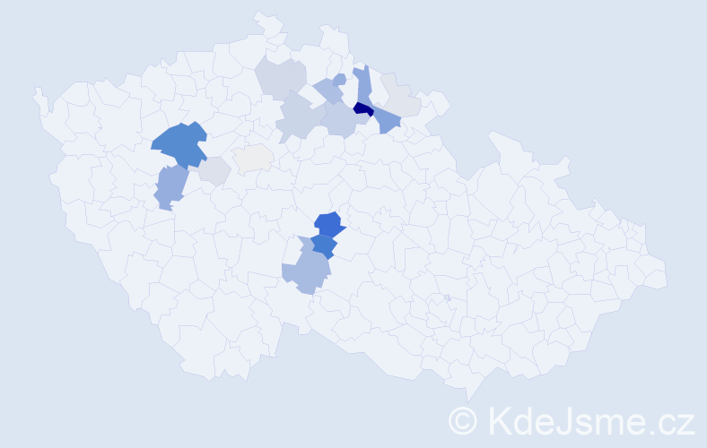 Příjmení: 'Bezstarostová', počet výskytů 52 v celé ČR