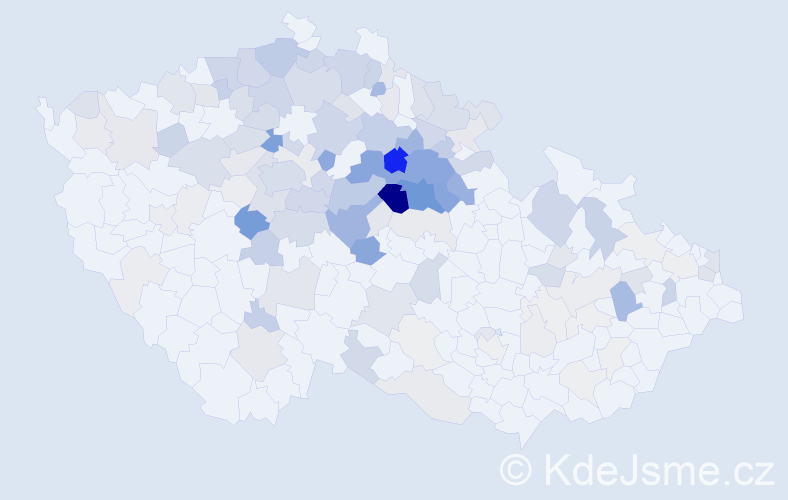 Příjmení: 'Vosáhlová', počet výskytů 548 v celé ČR