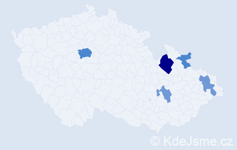 Příjmení: 'Roztomilá', počet výskytů 26 v celé ČR