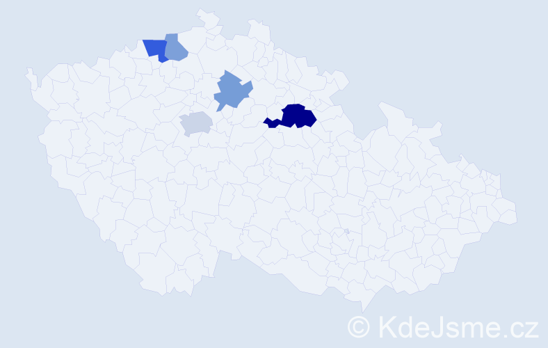 Příjmení: 'Rufertová', počet výskytů 10 v celé ČR