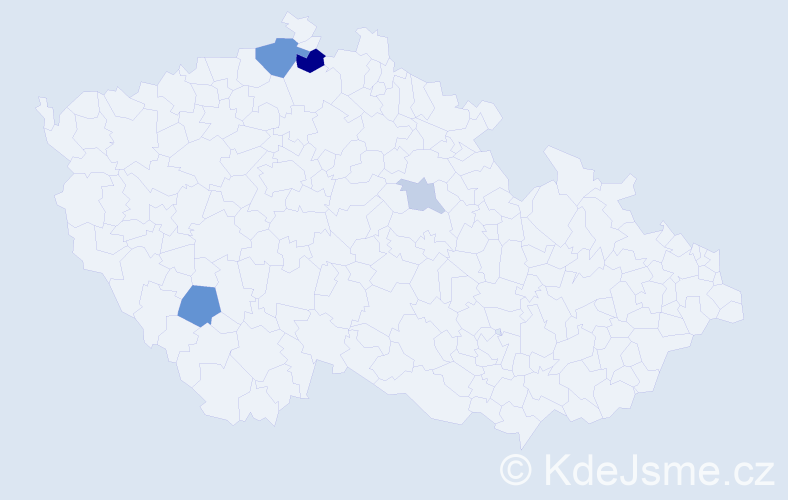 Příjmení: 'Marčalová', počet výskytů 9 v celé ČR