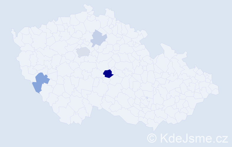 Příjmení: 'Kotan', počet výskytů 18 v celé ČR