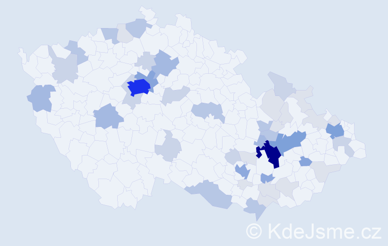 Příjmení: 'Kalabis', počet výskytů 149 v celé ČR