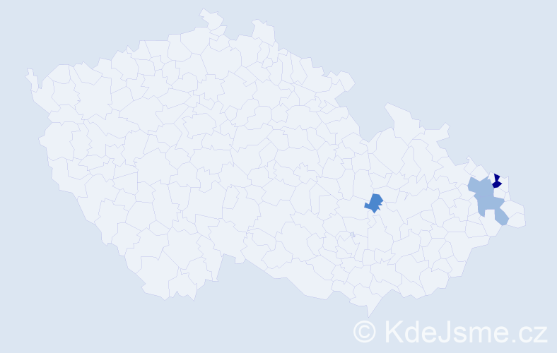 Příjmení: 'Krajanec', počet výskytů 8 v celé ČR