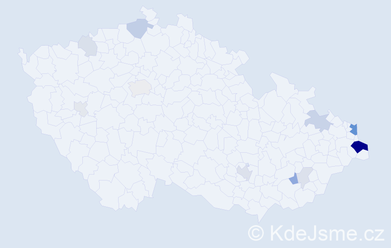Příjmení: 'Wicherek', počet výskytů 38 v celé ČR