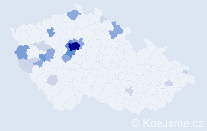 Příjmení: 'Sieger', počet výskytů 58 v celé ČR