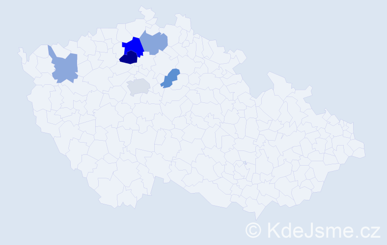 Příjmení: 'Hellichová', počet výskytů 10 v celé ČR
