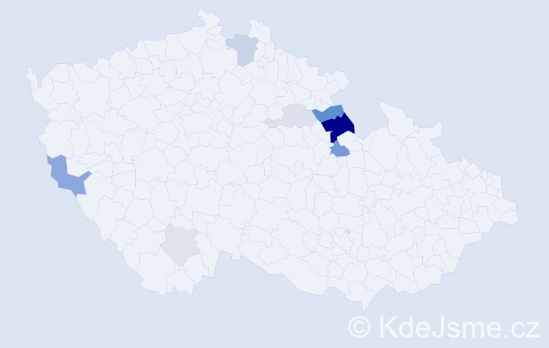 Příjmení: 'Palčisko', počet výskytů 18 v celé ČR