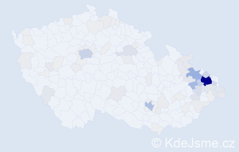 Příjmení: 'Kotala', počet výskytů 353 v celé ČR