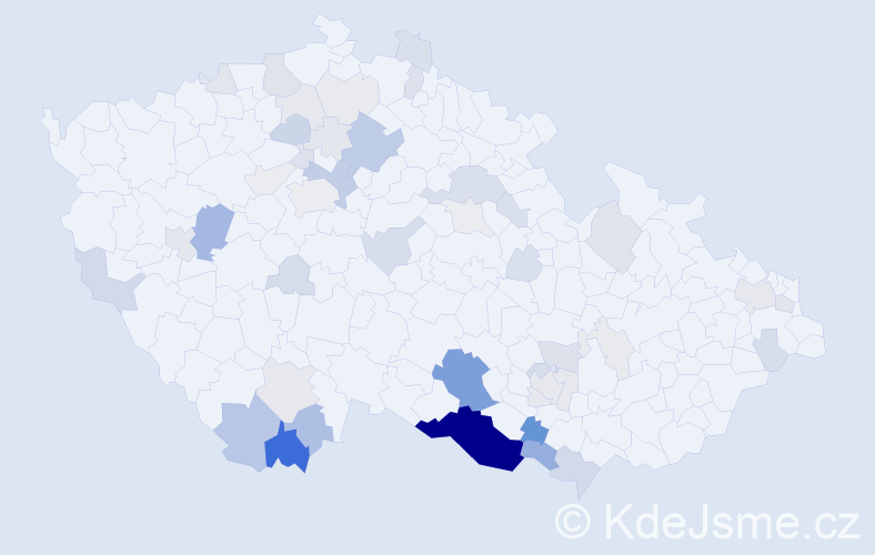 Příjmení: 'Auerová', počet výskytů 180 v celé ČR