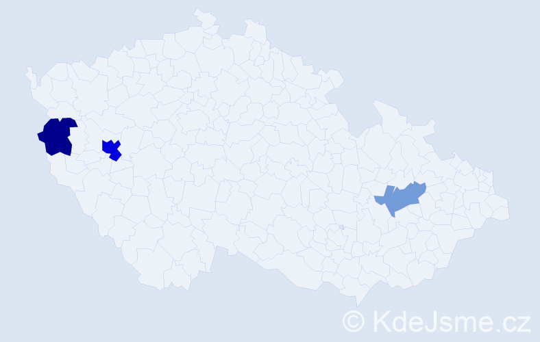Příjmení: 'Fedorcová', počet výskytů 5 v celé ČR