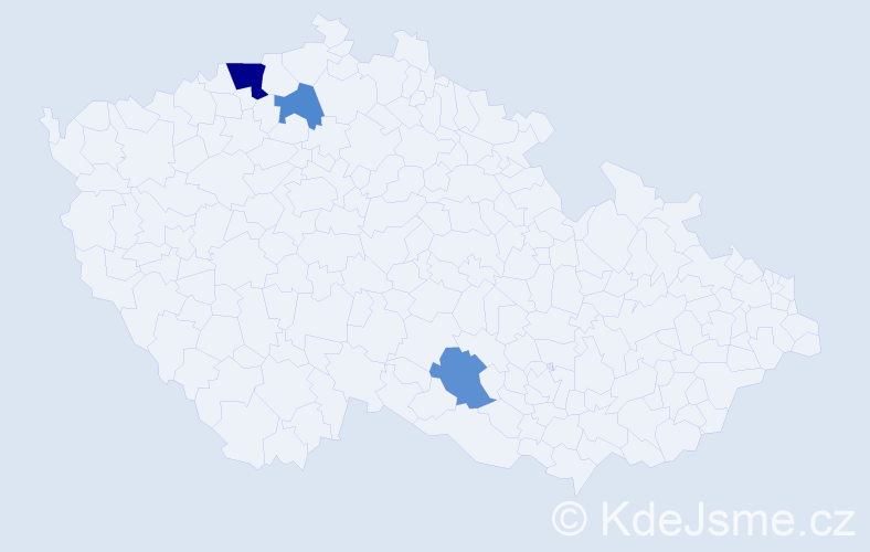 Příjmení: 'Petersik', počet výskytů 5 v celé ČR
