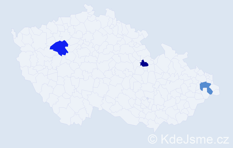 Příjmení: 'Nalevanková', počet výskytů 8 v celé ČR