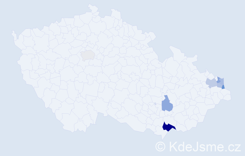 Příjmení: 'Skutecký', počet výskytů 14 v celé ČR