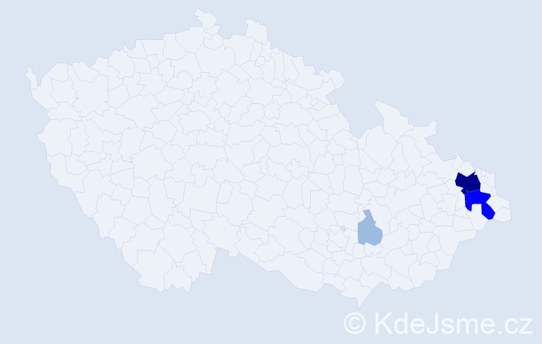 Příjmení: 'Servanská', počet výskytů 8 v celé ČR