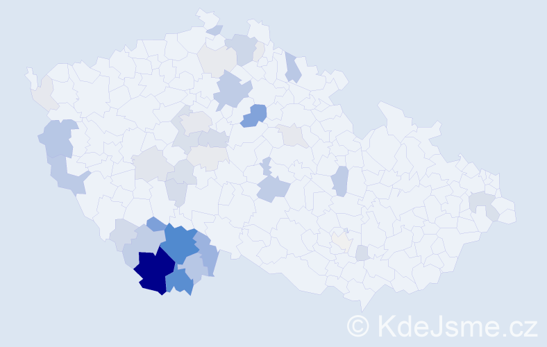 Příjmení: 'Bürger', počet výskytů 187 v celé ČR