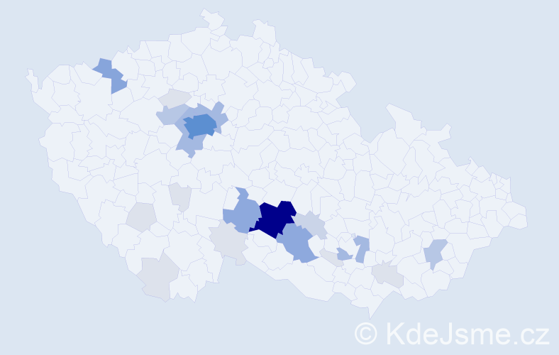 Příjmení: 'Fraj', počet výskytů 80 v celé ČR