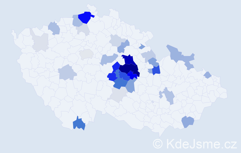 Příjmení: 'Korejtková', počet výskytů 138 v celé ČR