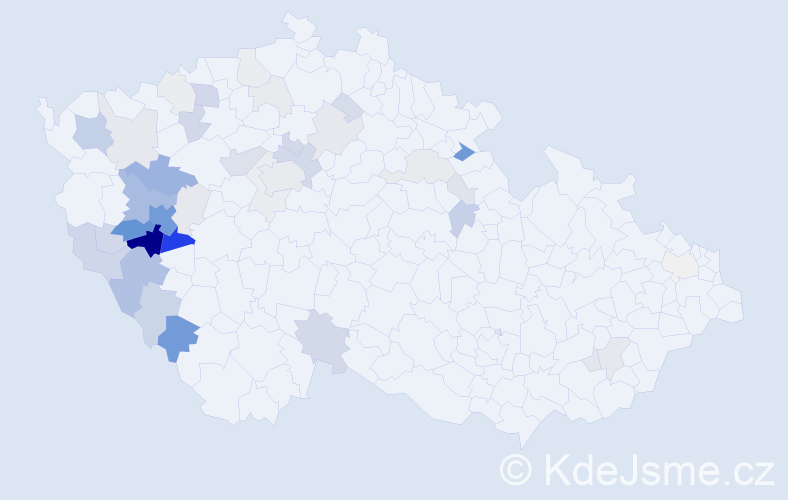 Příjmení: 'Bořík', počet výskytů 178 v celé ČR