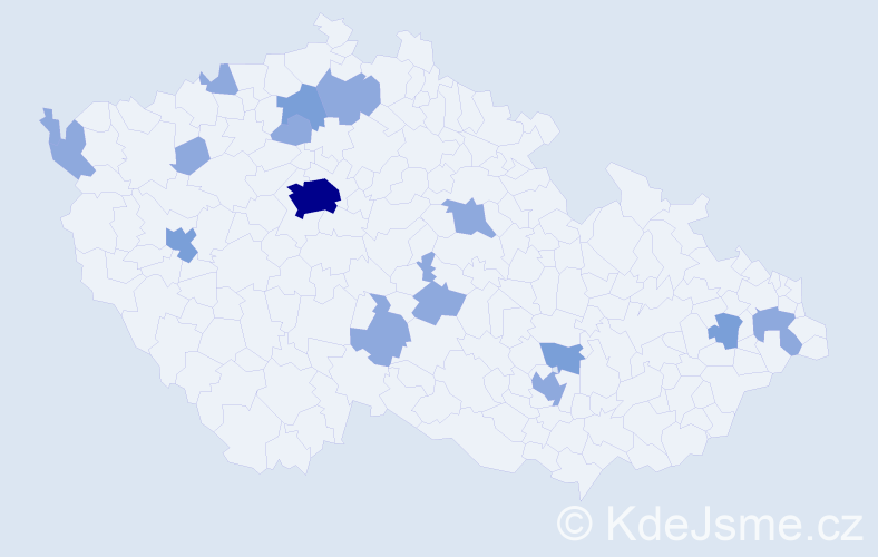 Příjmení: 'Chuluunbaatar', počet výskytů 26 v celé ČR