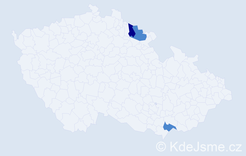 Příjmení: 'Slovenská', počet výskytů 9 v celé ČR