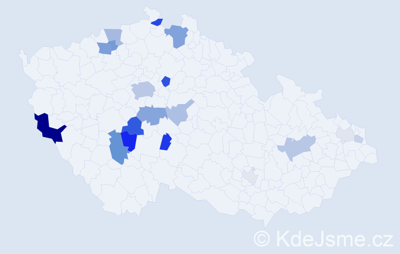 Příjmení: 'Kuranda', počet výskytů 47 v celé ČR