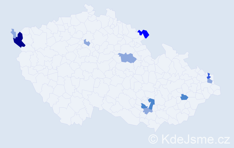 Příjmení: 'Rojkovičová', počet výskytů 22 v celé ČR