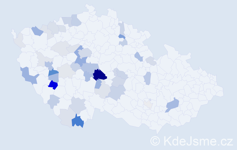 Příjmení: 'Zrnová', počet výskytů 139 v celé ČR