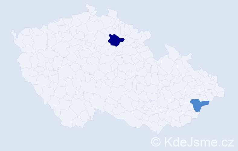Příjmení: 'Dotisk', počet výskytů 4 v celé ČR