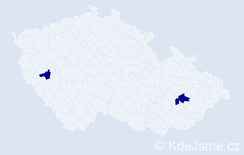Příjmení: 'Hamperl', počet výskytů 2 v celé ČR
