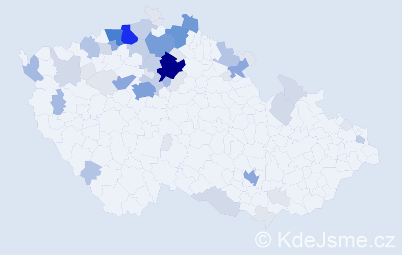 Příjmení: 'Dančo', počet výskytů 207 v celé ČR